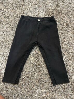 Zara Black Ribbed Kids Leggings